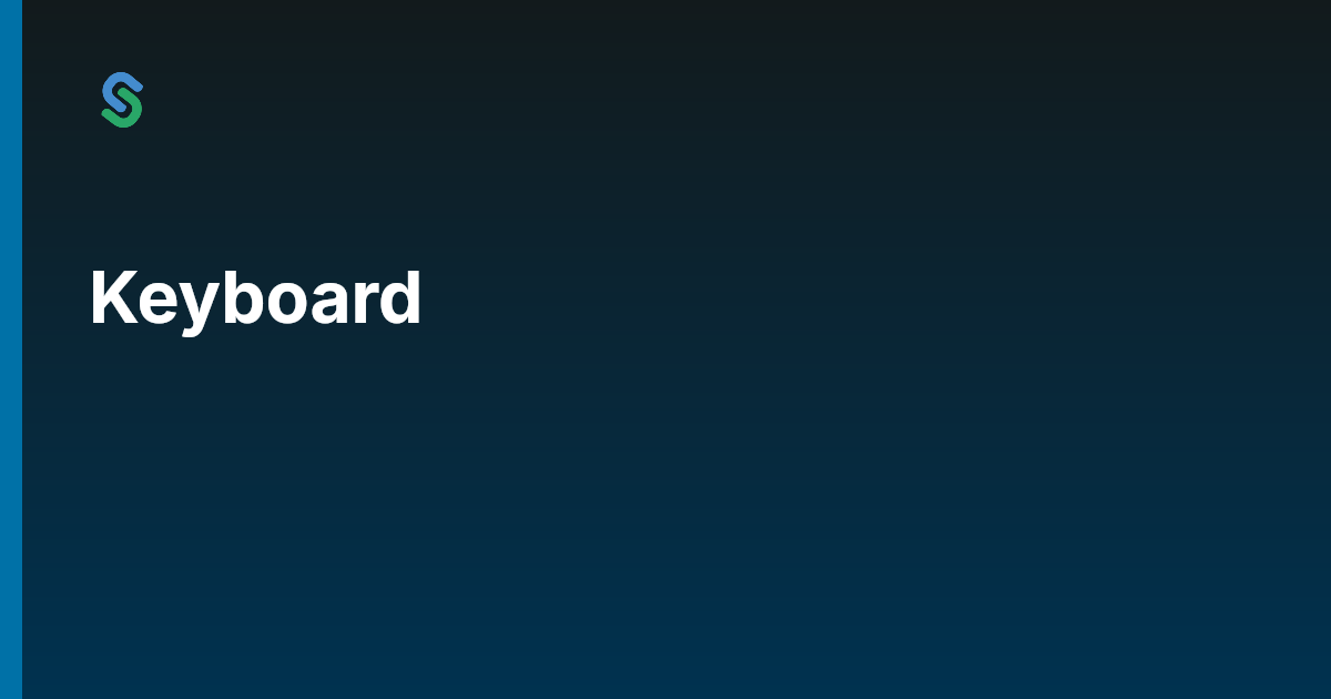 Keyboard | Skip
