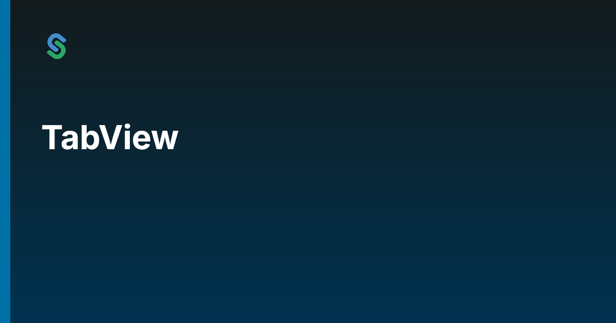 TabView | Skip