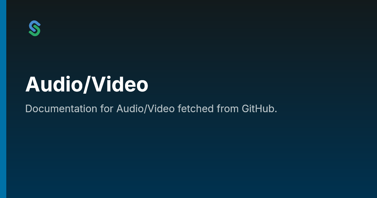 Audio/Video | Skip