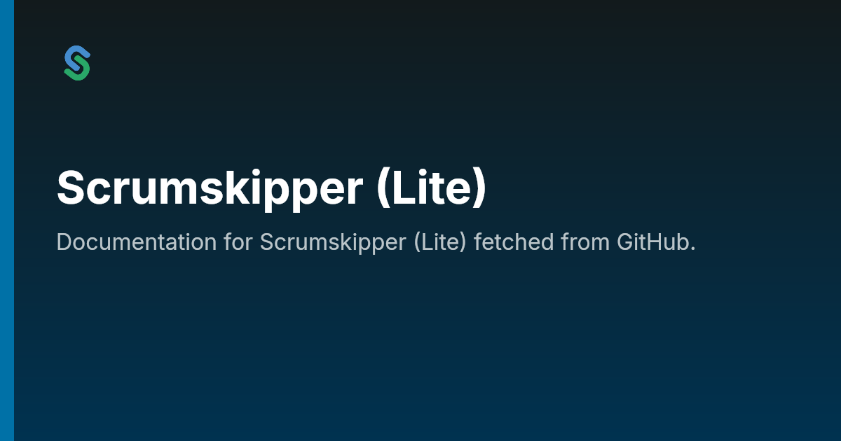 Scrumskipper (Lite) | Skip
